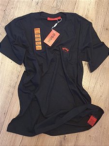 Camiseta Básica Hugo Boss Masculina Preta