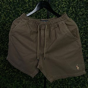 Shorts Ralph Lauren Masculino em Sarja Marrom