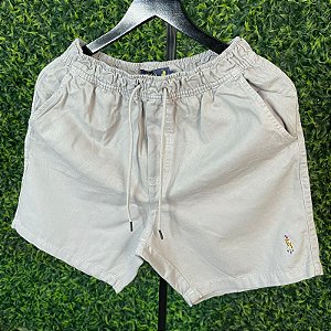 Shorts Ralph Lauren Masculino em Sarja Cinza Claro