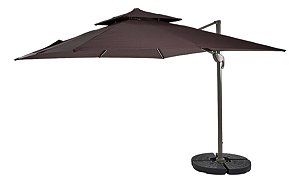 Ombrelone Articulavel 3x3 Com Base Impermeável Alumínio