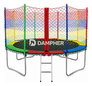 Cama Elástica 10FT/3,05M + Rede de Proteção Colorida (Rede Externa) + Escada