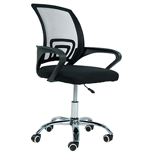 Cadeira Giratória de Escritório Preta SD-5806