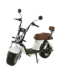Scooter Elétrico X13 1000w, 32km, Suspensão dianteira e traseira, Luz de LED - Branca