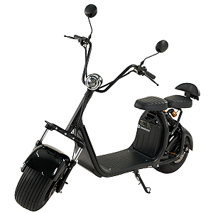 Scooter Elétrico X7 2000w, Suspensão dianteira e traseira, Luz de LED - Preta