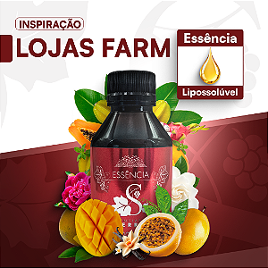 INSP. LOJAS FARM - ESSÊNCIA LIPOSOLÚVEL - PREMIUM E CONCENTRADA PARA VELAS, SABONETES E COSMÉTICOS ARTESANAIS