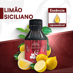 LIMÃO SICILIANO - ESSÊNCIA LIPOSOLÚVEL - PREMIUM E CONCENTRADA PARA VELAS, SABONETES E COSMÉTICOS ARTESANAIS