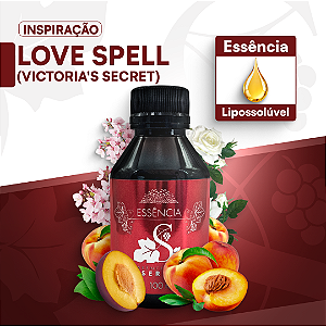 INSP. LOVE SPELL VICTORIA'S SECRET - ESSÊNCIA LIPOSOLÚVEL - PREMIUM E CONCENTRADA PARA VELAS, SABONETES E COSMÉTICOS ARTESANAIS