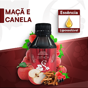 MAÇÃ E CANELA - ESSÊNCIA LIPOSOLÚVEL - PREMIUM E CONCENTRADA PARA VELAS, SABONETES E COSMÉTICOS ARTESANAIS