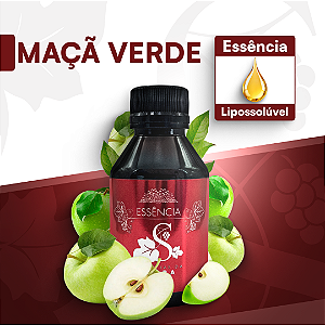 MAÇÃ VERDE - ESSÊNCIA LIPOSOLÚVEL - PREMIUM E CONCENTRADA PARA VELAS, SABONETES E COSMÉTICOS ARTESANAIS