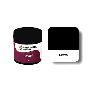 CORANTE EM PÓ PARA VELA PRETO - 7 GRS - SARAMANIL
