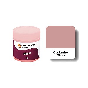 CORANTE EM PÓ PARA VELA CASTANHO CLARO - 7 GRS - SARAMANIL