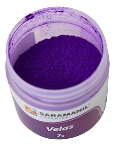 CORANTE EM PÓ PARA VELA LILÁS - 7 GRS - SARAMANIL