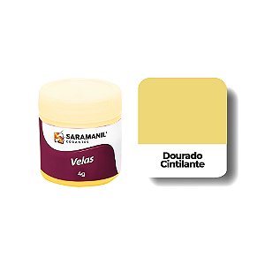 PÓ CINTILANTE DOURADO PARA VELAS 4 GRS - SARAMANIL