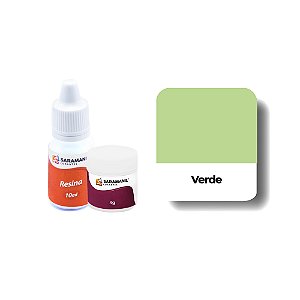 CORANTE CANDY COLOR EM PÓ PARA VELA VERDE - 7 GRS - SARAMANIL