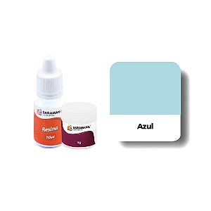 CORANTE CANDY COLOR EM PÓ PARA VELA AZUL - 7 GRS - SARAMANIL