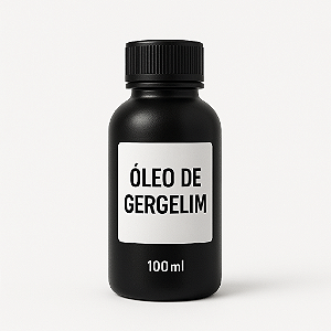 ÓLEO VEGETAL DE GERGELIM 100ML PURO 100% NATURAL - INSUMO PARA COSMÉTICOS, SABONETES E HIDRATANTES