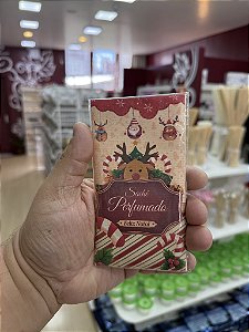 NATAL 01 - ENVELOPE SACHÊ AROMÁTICO/PERFUMADO - IMPRESSO EM PAPEL VERGÊ - INCLUI SACO PLÁSTICO - UNIDADE