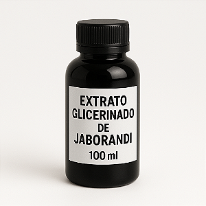 EXTRATO GLICERINADO DE JABORANDI 100% PURO, NATURAL E VEGETAL - 100 MLS -