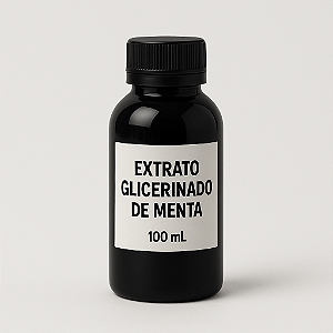 EXTRATO GLICERINADO DE MENTA 100% PURO, NATURAL E VEGETAL - 100 MLS -