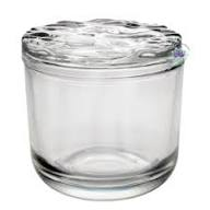 COPO DE VIDRO CRISTAL COM TAMPA 330ML