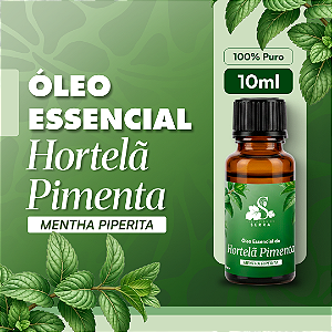 ÓLEO ESSENCIAL DE HORTELÃ PIMENTA VEGANO E ORGÂNICO 10 ML