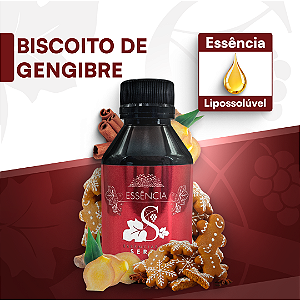 BISCOITO DE GENGIBRE 100ML ESSÊNCIA LIPOSOLÚVEL - PREMIUM E CONCENTRADA PARA VELAS, SABONETES E COSMÉTICOS ARTESANAIS