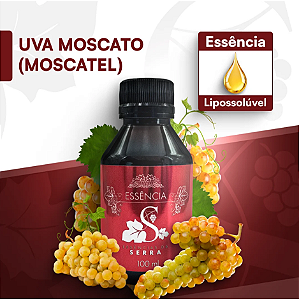 UVA MOSCATEL 100ML ESSÊNCIA LIPOSOLÚVEL - PREMIUM E CONCENTRADA PARA VELAS, SABONETES E COSMÉTICOS ARTESANAIS