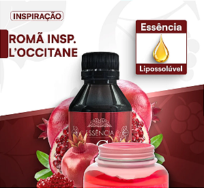 ROMÃ LOCCITANE 100ML ESSÊNCIA LIPOSOLÚVEL - PREMIUM E CONCENTRADA PARA VELAS, SABONETES E COSMÉTICOS ARTESANAIS