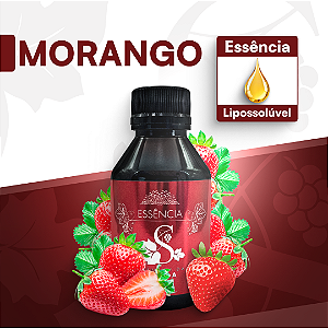 MORANGO 100ML ESSÊNCIA LIPOSOLÚVEL - PREMIUM E CONCENTRADA PARA VELAS, SABONETES E COSMÉTICOS ARTESANAIS