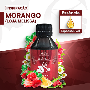 MORANGO MELISSA 100ML ESSÊNCIA LIPOSOLÚVEL - PREMIUM E CONCENTRADA PARA VELAS, SABONETES E COSMÉTICOS ARTESANAIS