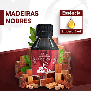 MADEIRAS NOBRES 100ML ESSÊNCIA LIPOSOLÚVEL - PREMIUM E CONCENTRADA PARA VELAS, SABONETES E COSMÉTICOS ARTESANAIS