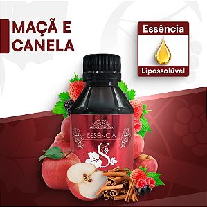 MAÇÃ E CANELA 100ML ESSÊNCIA LIPOSOLÚVEL - PREMIUM E CONCENTRADA PARA VELAS, SABONETES E COSMÉTICOS ARTESANAIS