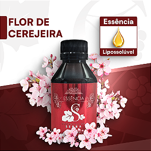 FLOR DE CEREJEIRA 100ML ESSÊNCIA LIPOSOLÚVEL - PREMIUM E CONCENTRADA PARA VELAS, SABONETES E COSMÉTICOS ARTESANAIS