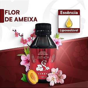 FLOR DE AMEIXA 100ML ESSÊNCIA LIPOSOLÚVEL - PREMIUM E CONCENTRADA PARA VELAS, SABONETES E COSMÉTICOS ARTESANAIS