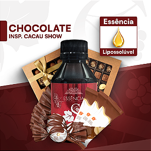 CHOCOLATE CACAU SHOW 100ML ESSÊNCIA LIPOSOLÚVEL - PREMIUM E CONCENTRADA PARA VELAS, SABONETES E COSMÉTICOS ARTESANAIS