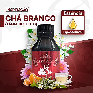 CHÁ BRANCO 100ML ESSÊNCIA LIPOSOLÚVEL - PREMIUM E CONCENTRADA PARA VELAS, SABONETES E COSMÉTICOS ARTESANAIS