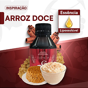 ARROZ DOCE 100ML ESSÊNCIA LIPOSOLÚVEL - PREMIUM E CONCENTRADA PARA VELAS, SABONETES E COSMÉTICOS ARTESANAIS