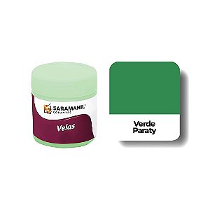 CORANTE EM PÓ PARA VELA  VERDE PARATI - 7 GRS - SARAMANIL