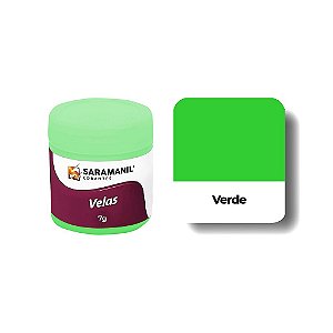 CORANTE EM PÓ PARA VELA  VERDE - 7 GRS - SARAMANIL