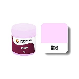 CORANTE EM PÓ PARA VELA  ROSA BEBÊ- 7 GRS - SARAMANIL