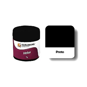 CORANTE EM PÓ PARA VELA  PRETO- 7 GRS - SARAMANIL