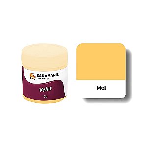 CORANTE EM PÓ PARA VELA  MEL - 7 GRS - SARAMANIL