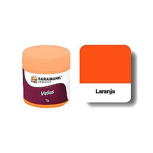 CORANTE EM PÓ PARA VELA  LARANJA  - 7 GRS - SARAMANIL