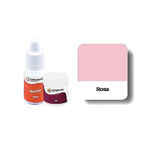 CORANTE CANDY COLOR EM PÓ PARA VELA ROSA- 7 GRS - SARAMANIL