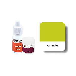 CORANTE CANDY COLOR EM PÓ PARA VELA AMARELO - 7 GRS - SARAMANIL