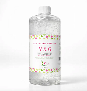 BASE GEL COM SUSPENSOR V&G VEGANO 100% NATURAL - PARA GELÉIA DE BANHO