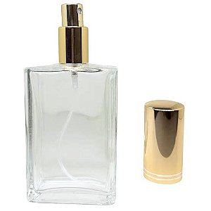 FRASCO DE VIDRO PERFUME RETANGULAR  50ML