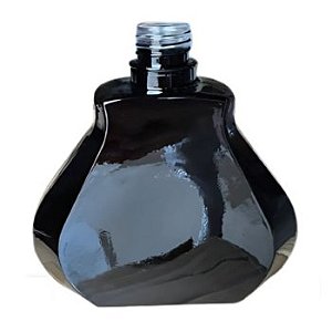 FRASCO BRILHANTE DE VIDRO PRETO 250ML
