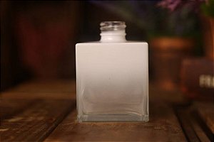 FRASCO SQUARE CUBO DE VIDRO BRANCO 250ML