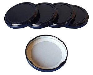 TAMPA DE ALUMÍNIO PARA GELEINHA PRETA 38MM